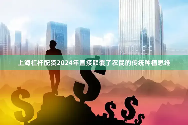 上海杠杆配资2024年直接颠覆了农民的传统种植思维